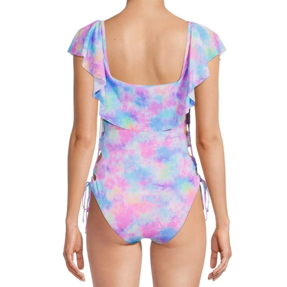 Colorful Ruffle Swimsuit - Picture 3 of 3